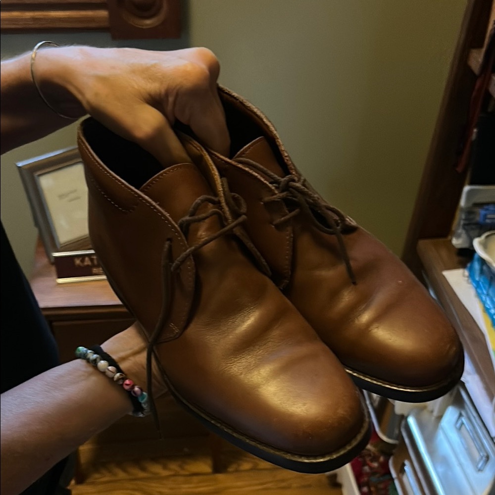 Women’s Coach Brown Leather Chukka Boots - Classic Casual Style